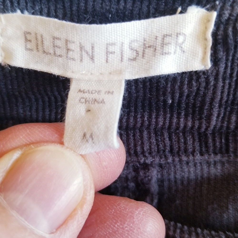 Eileen Fisher Corduroy Pencil Skirt Dark Gray